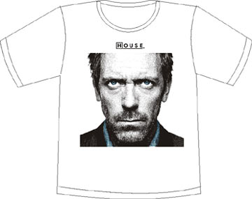 Прикольные футболки: HOUSE M.D.  Голубые глаза белая