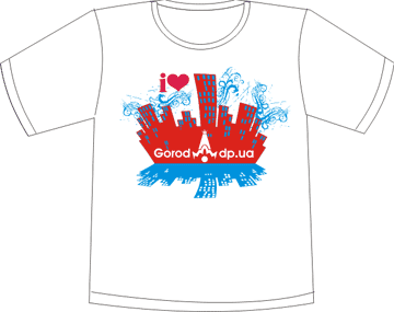 Прикольные футболки: город днепропетровск креатив белая