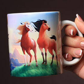 Прикольные кружки: чашка на новый год - про мустангов