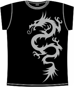 Прикольные футболки: дракон классический 11 black