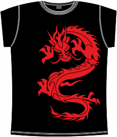 Прикольные футболки: дракон классический 12 black