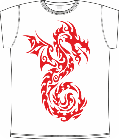 Прикольные футболки: дракон классический 3 white