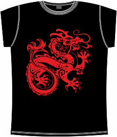 Прикольные футболки: дракон классический 5 black