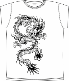 Прикольные футболки: дракон классический 7 white