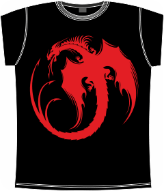 Прикольные футболки: дракон классический 9 black
