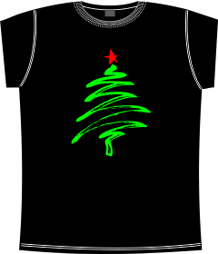 Прикольные футболки: елка black