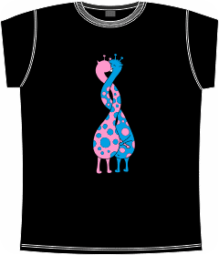 Прикольные футболки: жирафики black