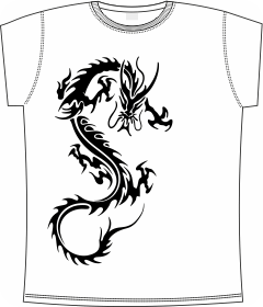 Прикольные футболки: кельтик дракон white