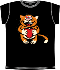 котик с сердцем black