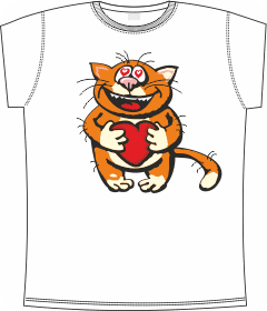 котик с сердцем white