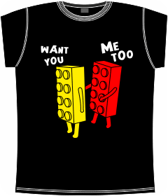 Прикольные футболки: лего любовь 2 black