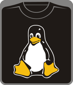 линукс пингвин (на черном)