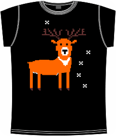 Прикольные футболки: олень классический black
