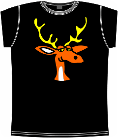 олень смешной black