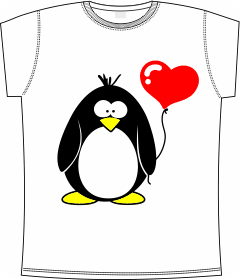 пингвин с сердцем white