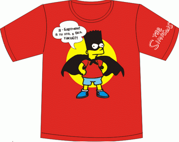 Прикольные футболки: симпсон барт Бартмен