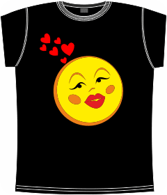смайлик валентинка black