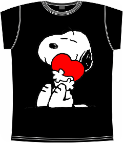 снупи c сердцем black