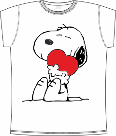 снупи c сердцем white