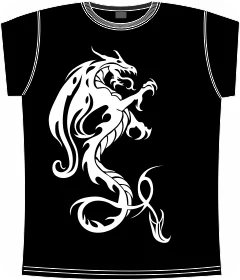 Chinese dragon traditional 8 black