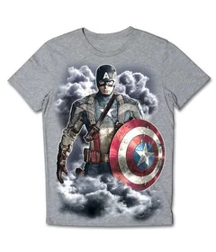 супергерои капитан америка на серой