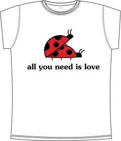 all you need is love божьи коровки white