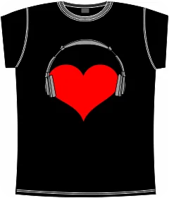 musik heart black