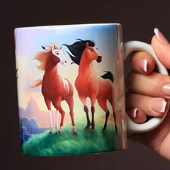 чашка на новый год - про мустангов