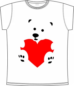 мишка с сердцем white