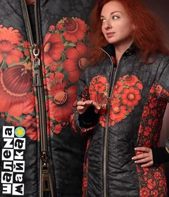 пальто петриковка на черном