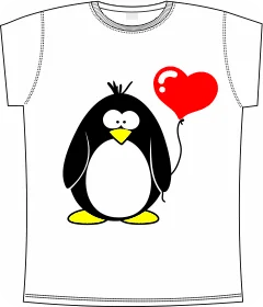 пингвин с сердцем white