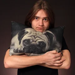 подушка мопс  