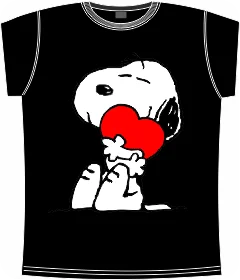 снупи c сердцем black