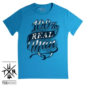 Прикольные футболки: 100% man Blue