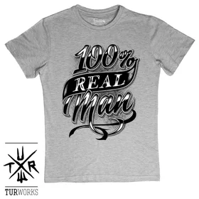 Прикольные футболки: 100% man Gray