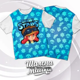 Футболки с полной запечаткой: Brawl Stars Big2 Blue