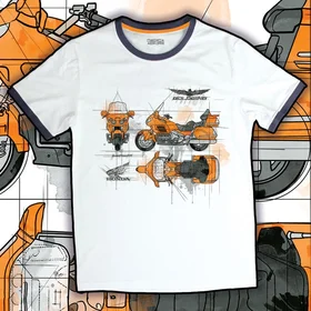 Прикольные футболки: GoldWing orange