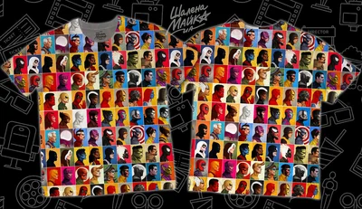 Футболки с полной запечаткой: marvel