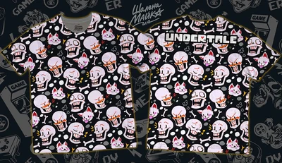 Футболки с полной запечаткой: undertale(4)