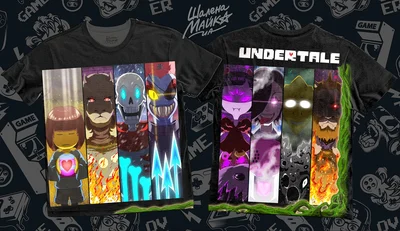 Футболки с полной запечаткой: undertale