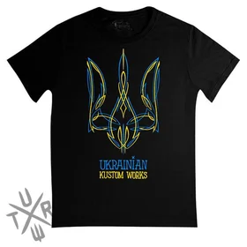 Прикольные футболки: Трезубец Пинстрайпинг Черный