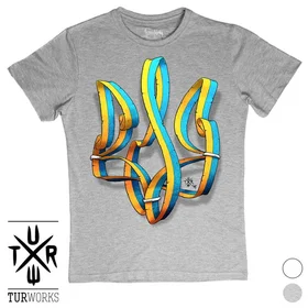 Прикольные футболки: Тризуб Лента Меланж
