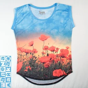 Футболки с полной запечаткой: туника маки