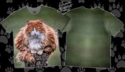 Футболки с полной запечаткой: кот(4)