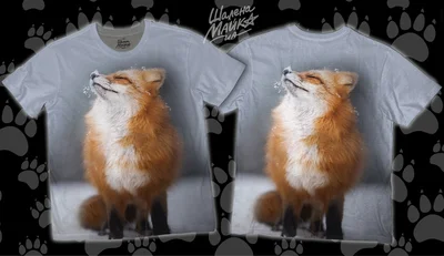 Футболки с полной запечаткой: лиса