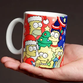 Прикольные кружки: новогодняя - симпсоны 1