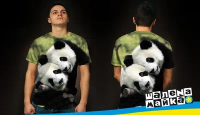 Футболки с полной запечаткой: панды