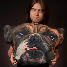 Подушки с фото: подушка большой бульдог 