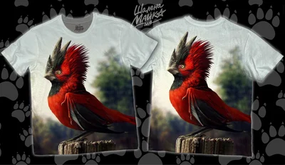 Футболки с полной запечаткой: птица
