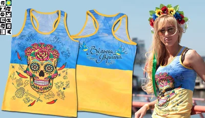 Футболки с полной запечаткой: олдскул череп жен